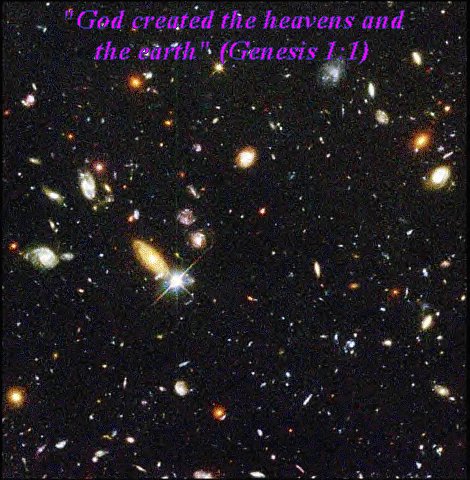 One small area of the known universe showing numerous galaxies as seen through the Hubble telescope