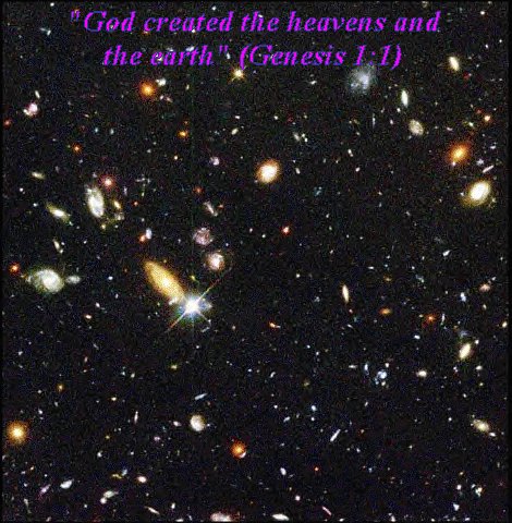 One small area of the known universe showing numerous galaxies as seen through the Hubble telescope
