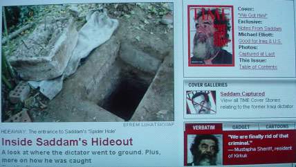Saddam's hideout hole in the ground